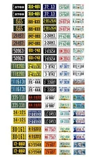 1/43 scale model car assorted USA Oklahoma license plates state tags 1:43