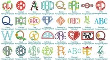 Custom Monogram Letter Embroidered Iron On Patch Many Font Styles only 1 patch