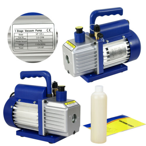 Pompa a vuoto rotativa a palette 3,5 CFM 1/4 HP AC Air Tool R410a R134 ventola di raffreddamento HVAC - Foto 9 di 12
