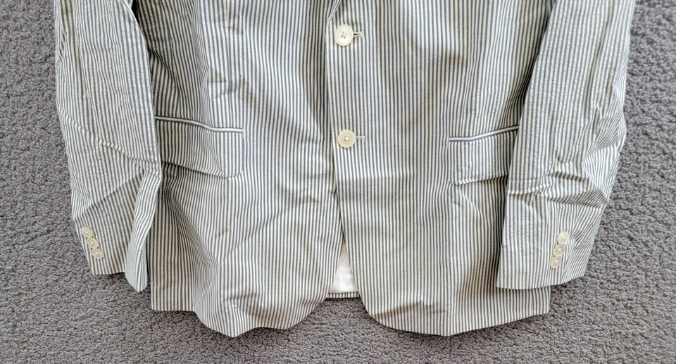 Lauren Ralph Lauren UltraFlex Classic-Fit Seersucker Sport Coat Boys 20R White - Image 4 of 4