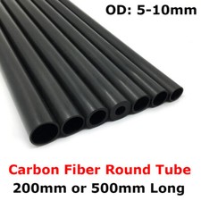 5PCS 5mm-10mm Dia Carbon Fiber Rod Hollow Round Tube Bar Shaft For RC Airplane