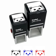 Peeking Bear Self-Inking Rubber Stamp Ink Stamper