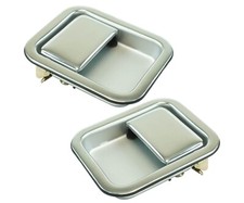 Exterior Door Handle For 97-2006 Jeep Wrangler Tj Set Of 2 Front Chrome Metal