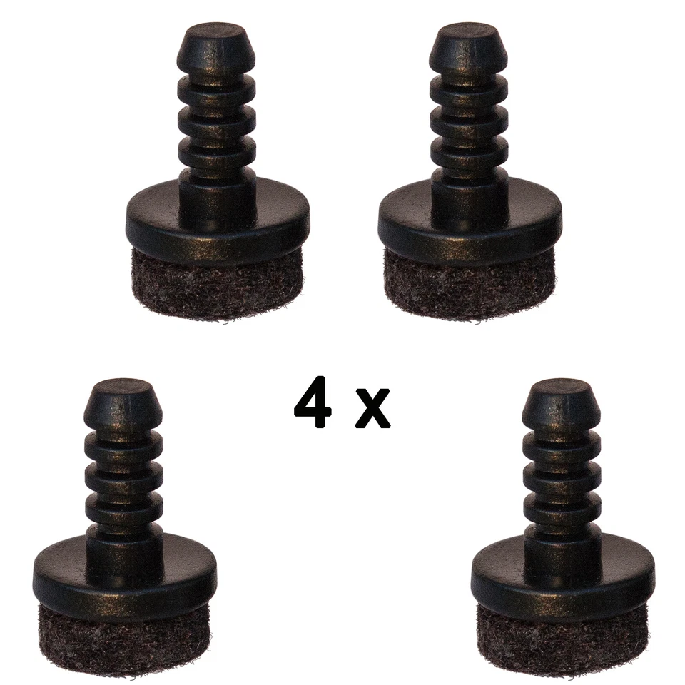 4x Filzgleiter rund für Freischwinger Stahlrohrstühle Tecta Thonet Filz Gleiter