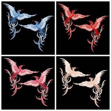 Phoenix Embroidery Applique Patch Trims for Chinese Clothing DIY Sew Decor Craft