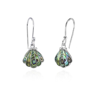 Sterling Silber Abalone Muschel Ohrhänger