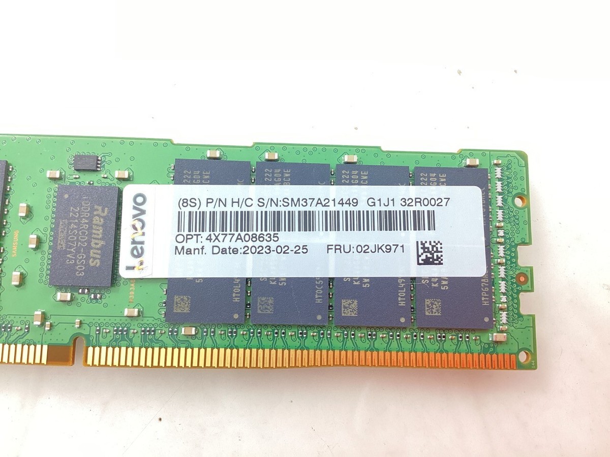 Lenovo 02JK971 64GB PC4-3200AA 2RX4 ECC Memory Module | eBay Lenovo 02JK971 64GB PC4-3200AA 2RX4 ECC Memory Module | eBay