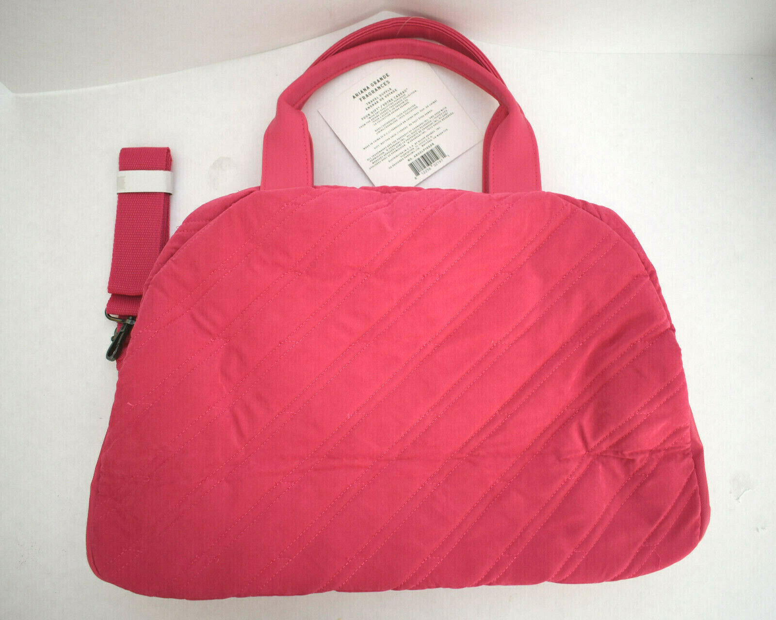 ARIANA GRANDE Pink Quilted Duffle Bag Overnight Travel Tote Bag