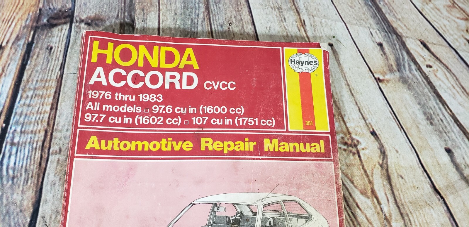 Haynes Repair Manual 351 Honda Accord CVCC 1976 thru 1983 eBay