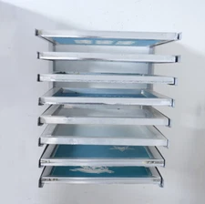 8 Layers Screen Printing Frame Holder Wall Mounted Tool Silkscreens Storage Rack