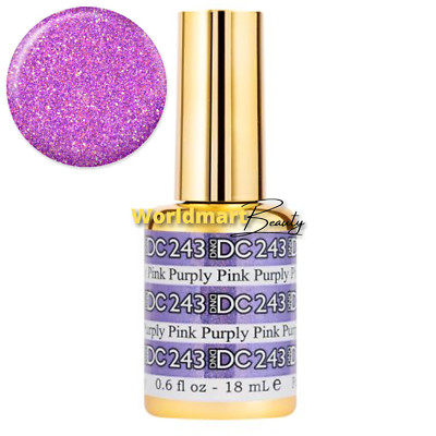 DND DC Mermaid Gel Color LED/UV 0.6oz-18ml Polish Mermaid   DC243- Purply Pink