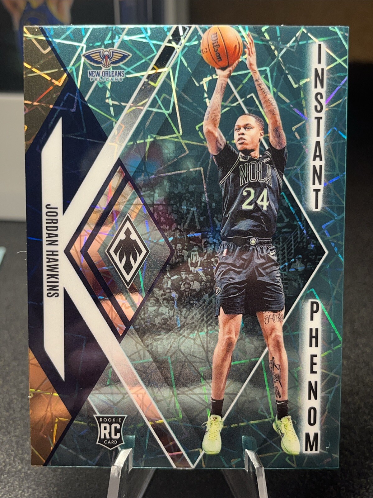 2023-24 Phoenix Jordan Hawkins Teal Lazer Prizm Instant Phenom  Rookie RC #14