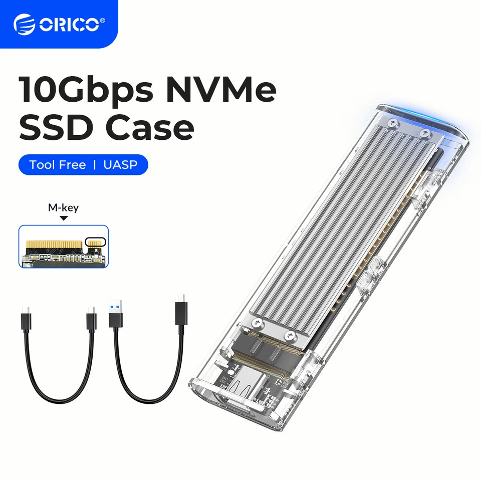 ORICO M.2 SATA/ NVME SSD Gehäuse 10Gbps/6Gbps External B-Key und M + B-Key Case