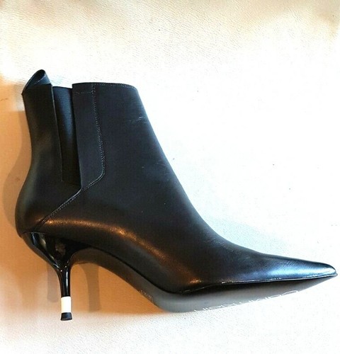 Calvin Klein Black Leather Stiletto 