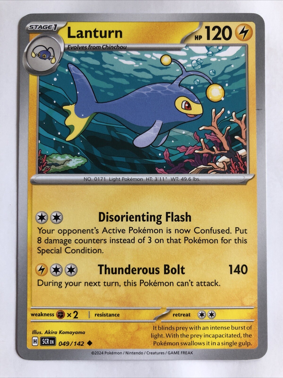 Pokémon TCG Stellar Crown Lanturn 049/142 NM