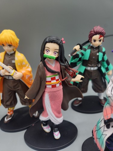 Lote de 6 figuras Demon Slayer Tanjirou Nezuko Zenitsu Inosuke 5,5" acción PVC - Imagen 4 de 14