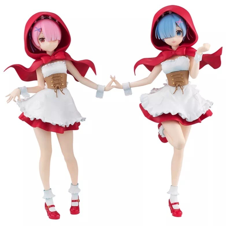FuRyu Re:Zero SSS Figure Rem and Ram Red Hood Set of 2 From