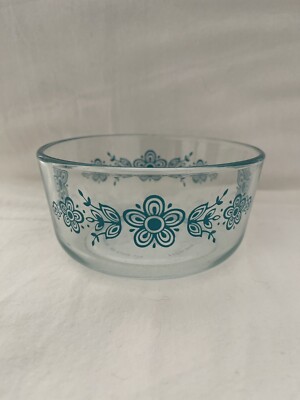 Vintage Pyrex Butterfly Pattern in Turquoise Bowl NO LID | eBay