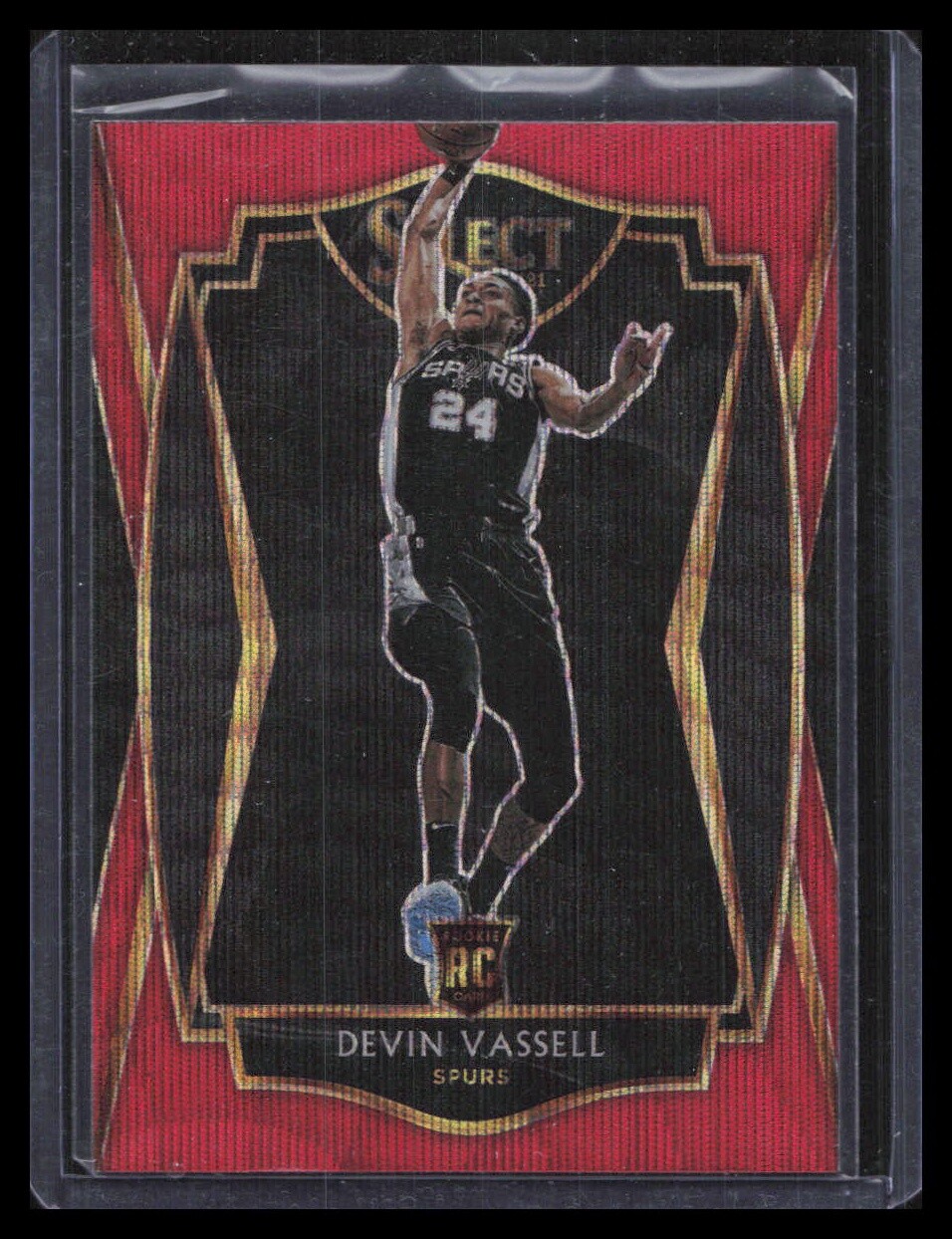 2020-21 Panini Select #179 Devin Vassell Red Wave Prizms