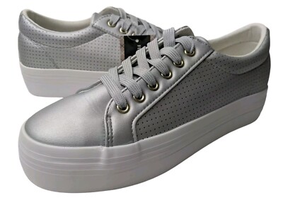 JABASIC Womens Platform Sneakers Comfortable Lace Up Casual Shoes Walking Size 9