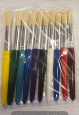 PACK of 10 Children's Big Chubby: Chunky Brushes Artist Poster Paint Bristle