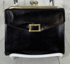 Vintage Baronet Women Leather Wallet Black Coins Bills