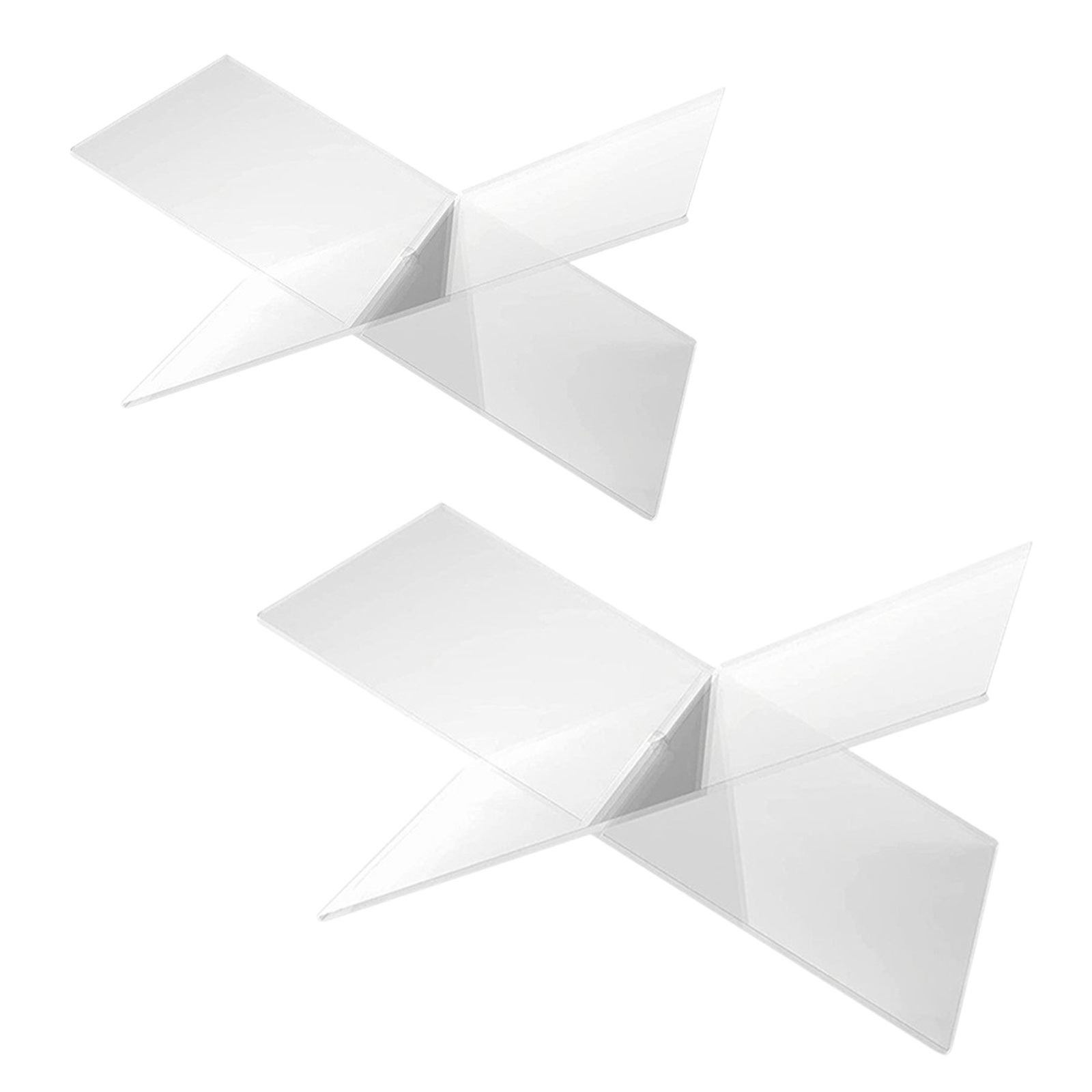 Acrylic Book Stand for Reading X Shape Transparent Book Display  Holder New