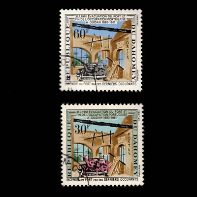 Dahomey, Scott 153-154, Fort Ouidah, 1962, used, 109083 | eBay