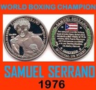 SAMUEL SERRANO TOA ALTA Boxeo PUERTO RICO Boxing token ficha medalla medal coin — photo 2