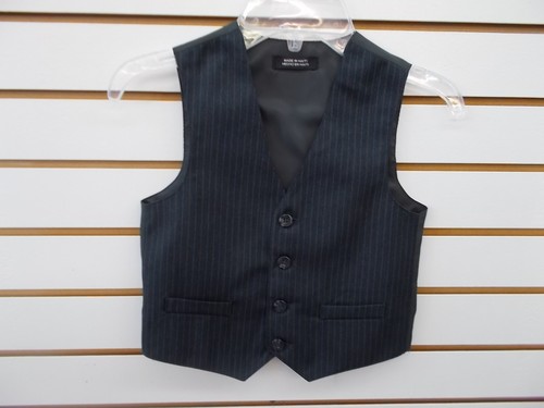 Boys Van Heusen $50 4pc Charcoal & Light Blue Vest Suit Size 4 - 7 - Picture 2 of 9