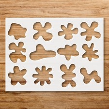 Abstract Shapes Design Home Decor Reusable Plastic Stencil - StencilAir