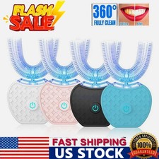 360  U-Shaped Ultra Sonic Electric Toothbrush Automatic Blue Light For Adults AU