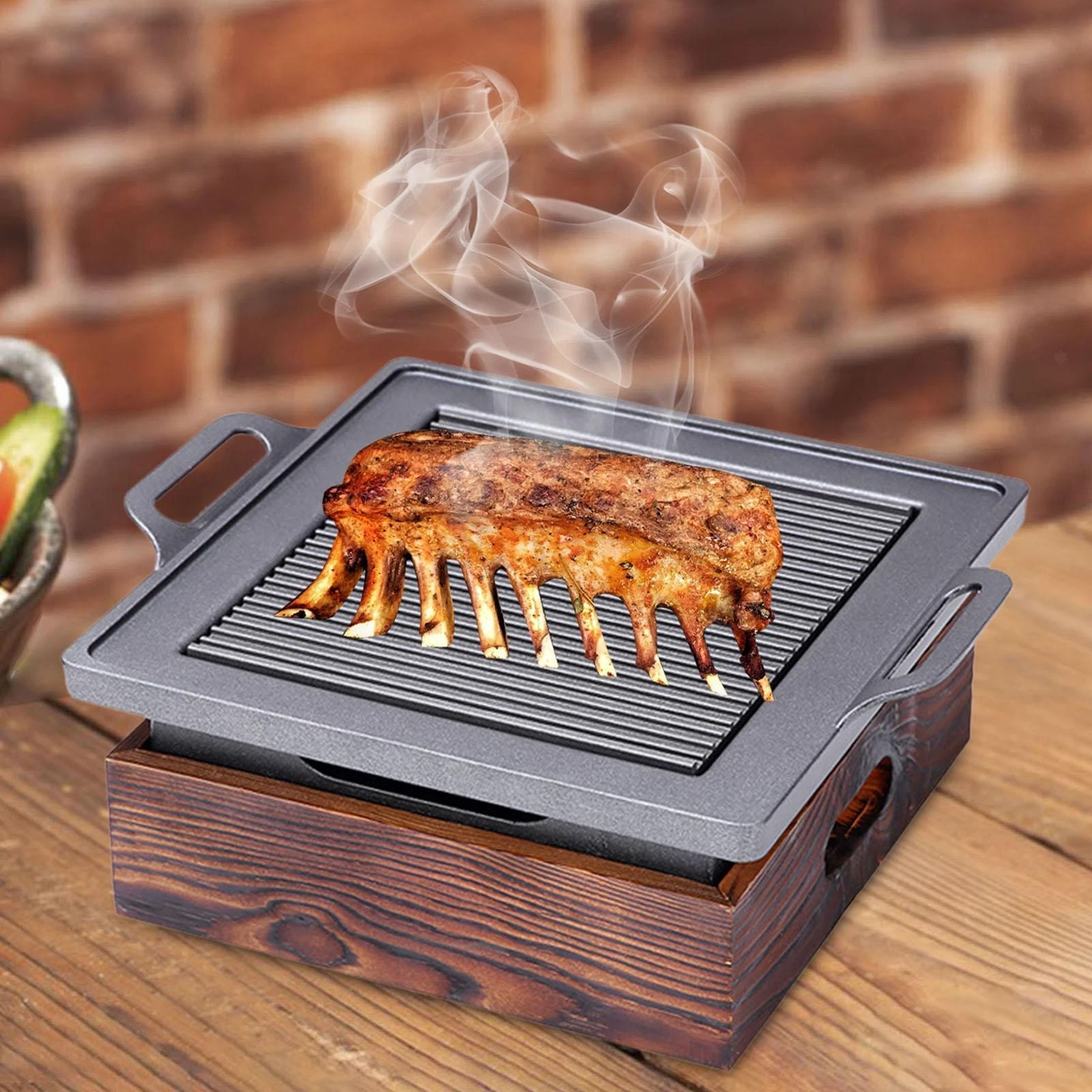 Korean BBQ Pan Griddle Household Multifunctional Roasting Portable Cookware
