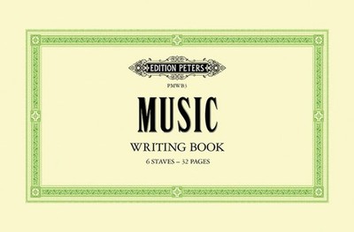 Music Writing Book: A5 Landscape 6-stave (English)