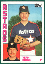 Vern Ruhle - 1984 Topps #328 - Houston Astros Baseball Card