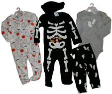 3 Baby Boy/Girls Halloween Outfits Size 9M Carters NEW Bodysuits / Sleepers