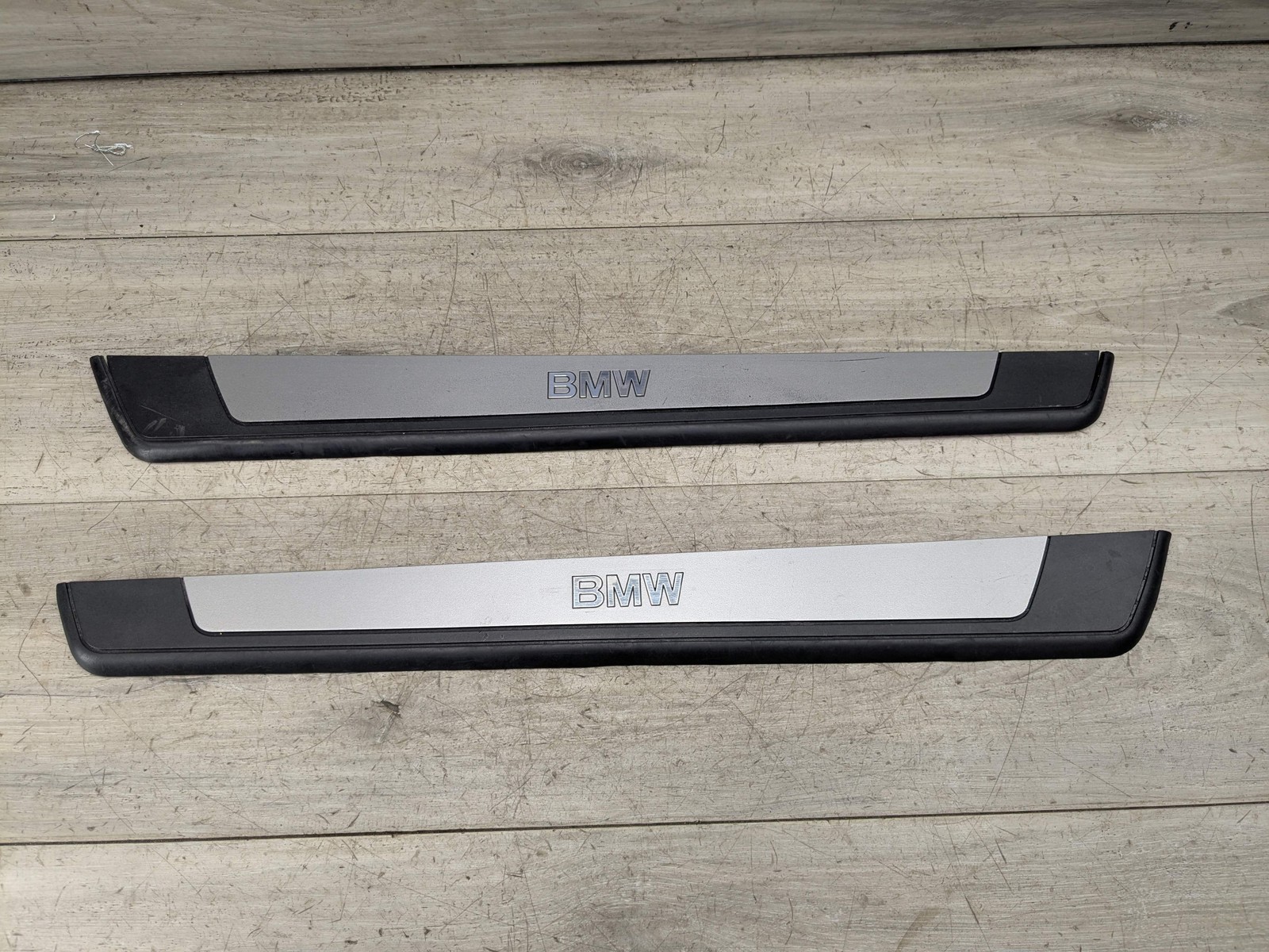 *OEM BMW Right Passenger Door Cover Trim Sill Kick Scuff Plate Trim PAIR