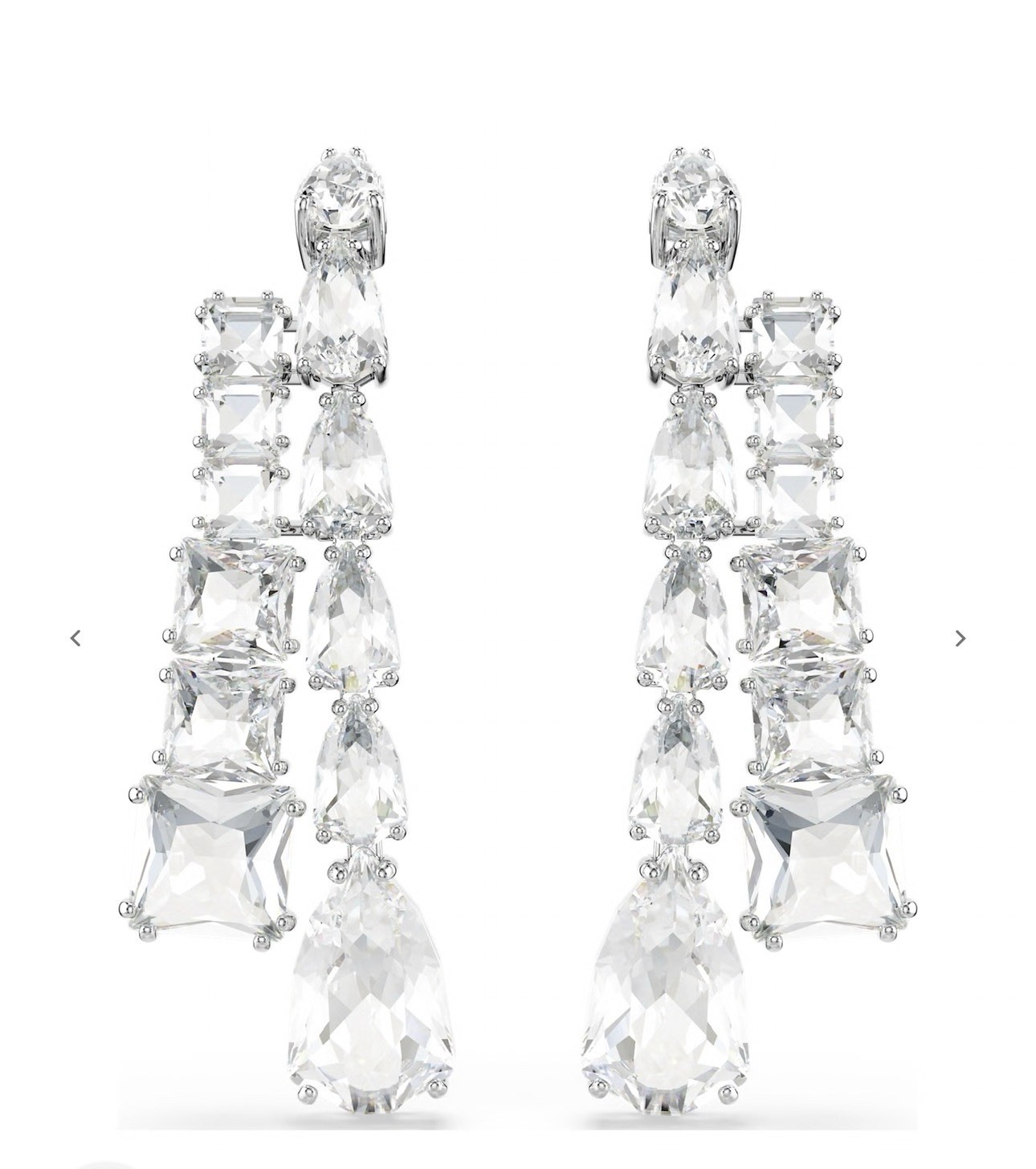 Swarovski Matrix Drop Earrings Mixed Cuts