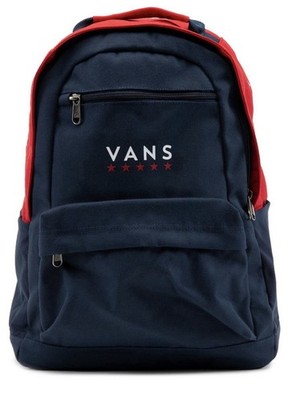 VANS Unisex Colorblock Blue/Red Backpack Zip Closure Adjustable Straps