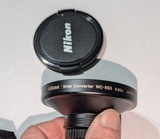 Nikon Wide Converter WC-E63 0.63x Lens w/ Caps Dust Bag
