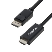 VisionTek 6FT DisplayPort Male to HDMI 2.0 Male Cable - Black 901608 Cables ...