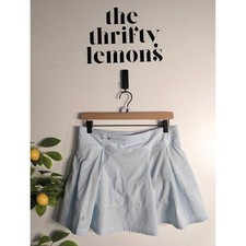 Lululemon Pace Rival Skirt Skort Ice Blue Sz 8