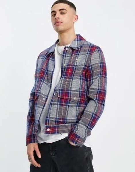 Men Farah Jacket Navy Viscose 36 / S / 44