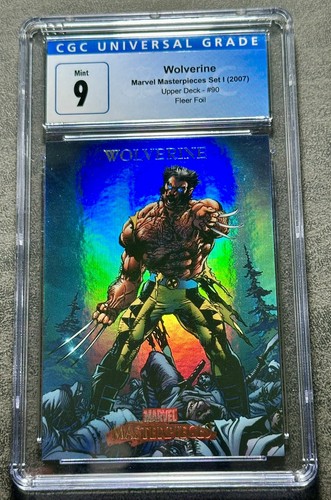 CGC 9 Wolverine 2007 Marvel Masterpieces Foil Parallel #90 Low Pop Fleer UD Mint