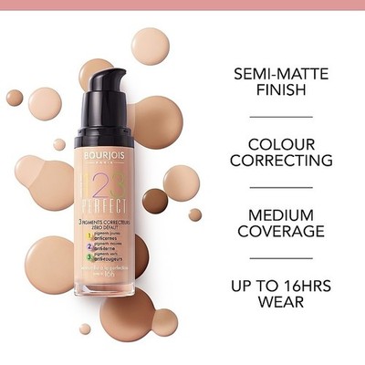 Bourjois 123 Perfect Foundation 52 Vanille Neu Versiegelt Makelloser Teint