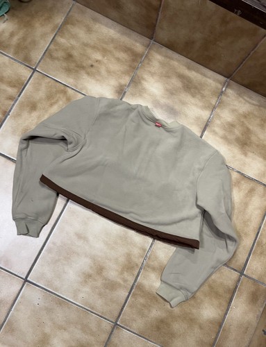 NWT Cactus Jack By Travis Scott Nike NRG Fleece Sweatshirt Cropped Top Women’s M - Picture 5 of 9