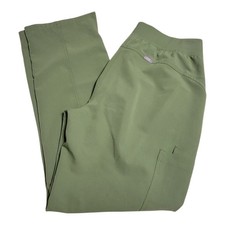 FIGS Kade Cargo Scrub Pants Green Womens Sz Large Nurse Pockets Straight Leg