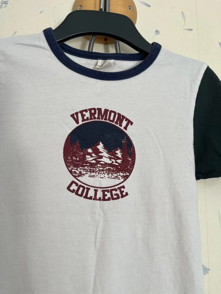 Vermont College varsity t-shirt. Urban Outfitters. Ladies Med. Baby tee style. - Image 4 of 4