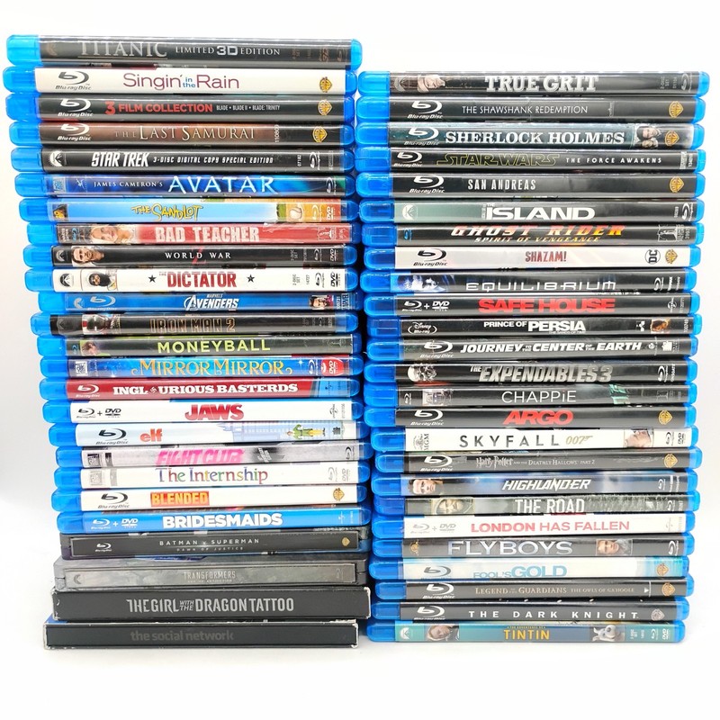 Huge Blu-ray Lot (50) Movies Action Adventure Drama Comedy Horror Kids 