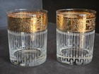 Set of 2 Culver Tyrol 22k Gold Double Old Fashioned Lowball Rocks Glasses — photo 8
